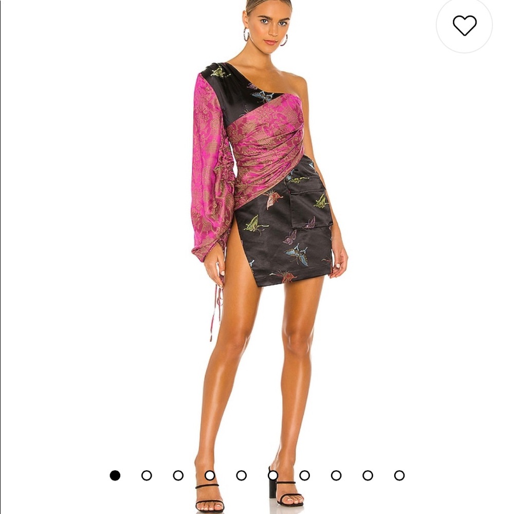 Pink Butterfly Kim Shui One Shoulder Balloon Dress